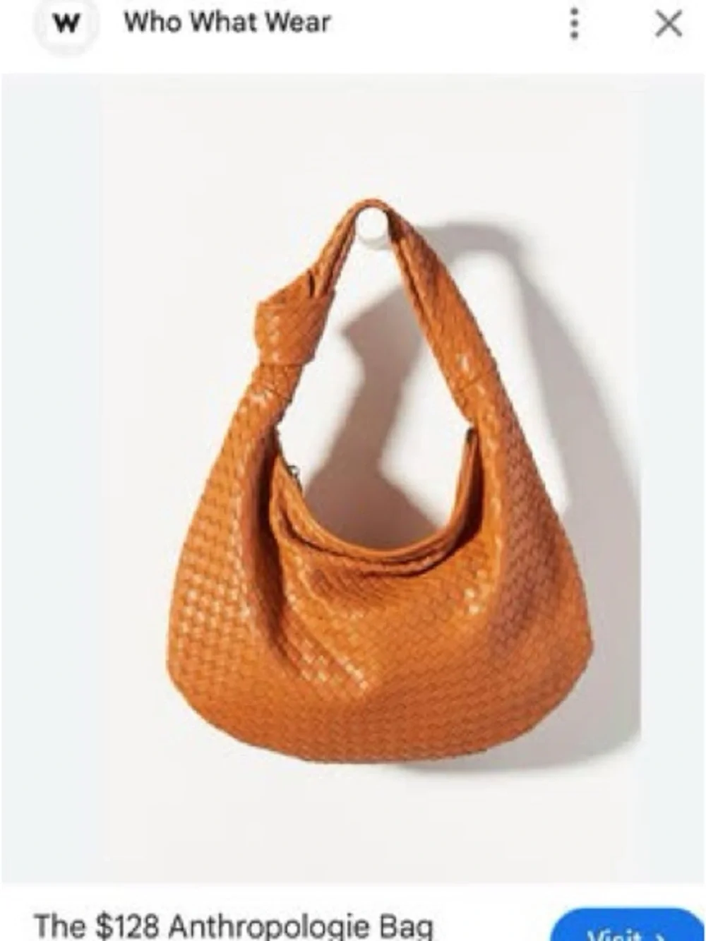 Melie Bianco Woven Hobo Bag in Tan